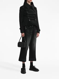 Junya Watanabe cropped panelled wide-leg jeans - Zwart