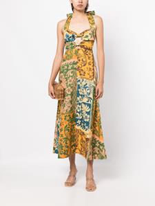 ALEMAIS Midi-jurk met bloemenprint - Oranje