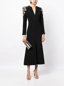 Jenny Packham Midi-jurk verfraaid met kristallen - Zwart