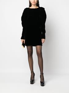 Nina Ricci velvet mini dress - Zwart