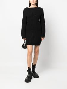 Dsquared2 Alp off-shoulder knitted minidress - Zwart