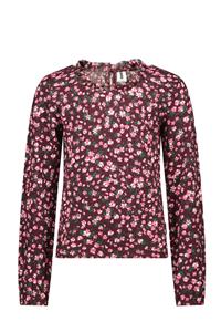 B.Nosy Meisjes blouse roze bloemenprint - Evi - Active paisley