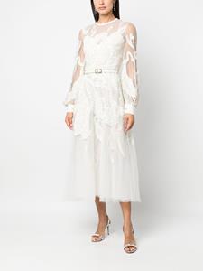Elie Saab Mini-jurk met geborduurde kralen - Wit