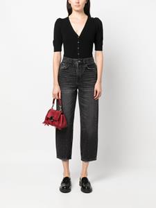 LIU JO high-rise cropped jeans - Zwart