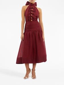 Rebecca Vallance Midi-jurk met strikdetail - Rood