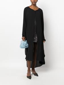 STYLAND Midi-jurk met open voorkant - Zwart