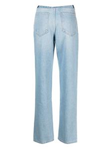 Gcds Chocker rhinestone-embellished straight-leg jeans - Blauw