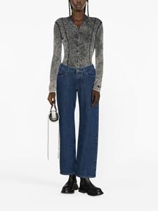 Off-White low-rise cropped straight-leg jeans - Blauw
