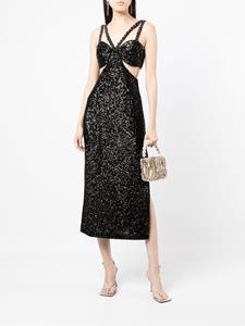 Rebecca Vallance Midi-jurk met pailletten - Zwart