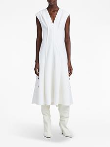 Proenza Schouler Midi-jurk met V-hals - Wit