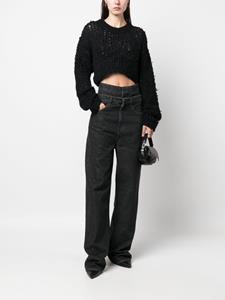 REV high-waist straight-leg jeans - Zwart