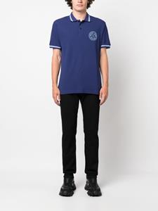 Versace Poloshirt met geborduurd logo - Blauw