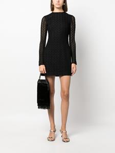 Missoni zigzag-woven mini dress - Zwart