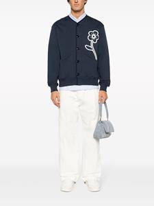 Kenzo Rue Vivienne logo-embroidered cardigan - Blauw