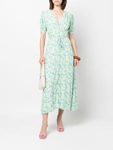 Faithfull the Brand Midi-jurk met bloemenprint - Groen