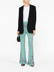 AMIRI bandana-print flared cotton trousers - Groen
