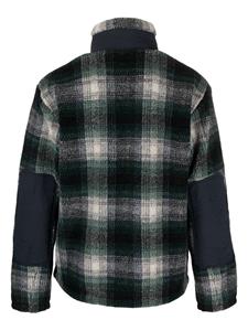 Woolrich plaid-check zip-up fleece jacket - Blauw