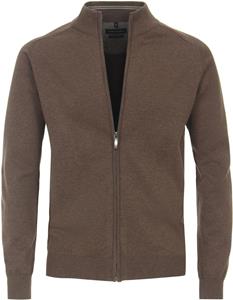 Sweater Casa Moda Vest Zip Petrol Bruin