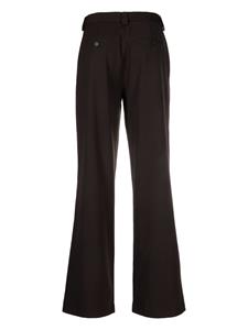 Closed pleated flared trousers - Bruin