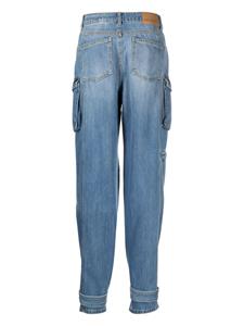 ERMANNO FIRENZE logo-patch cargo jeans - Blauw
