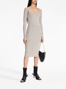 Dion Lee corset-style pointelle-knit midi dress - Grijs