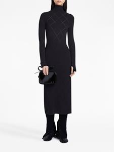 Proenza Schouler White Label Midi-jurk met hoge hals - Zwart