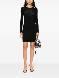 Just Cavalli Mini-jurk verfraaid met stras - Zwart