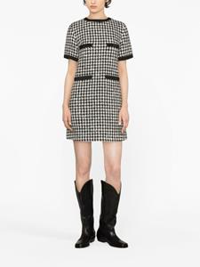 Moncler Mini-jurk met pied-de-poule print - Wit