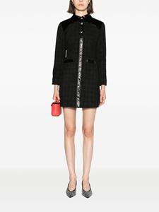 Maje Mini-jurk met tweed afwerking - Zwart