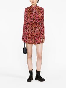 Zadig & Voltaire animal-print silk minidress - Rood