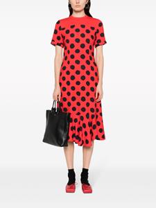 Marni polka-dot pattern midi dress - Rood