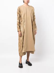 Uma Wang Midi-jurk met vlakken - Bruin