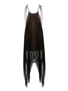 Shanshan Ruan Asymmetrische midi-jurk - Bruin