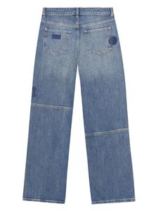 GANNI Patch Izey straight-leg jeans - Blauw