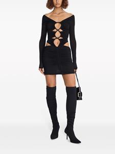 Dion Lee Ouroboros long-sleeve minidress - Zwart