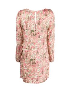 Merci botanical-print long-sleeve minidress - Roze