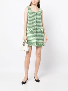 Leo Lin Tweed mini-jurk - Groen