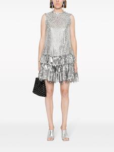 Rabanne Mini-jurk met luipaardprint - Zilver