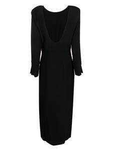 Federica Tosi open-back long-sleeve dress - Zwart