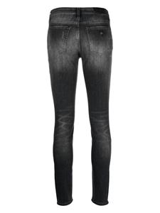 Armani Exchange logo-patch skinny jeans - Zwart