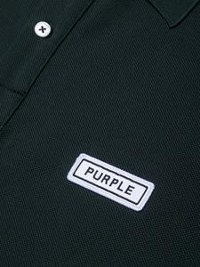 Purple Brand Poloshirt met logopatch - Zwart