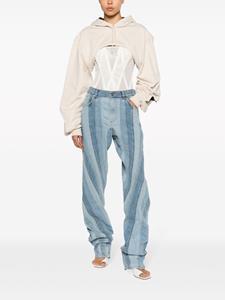 Mugler Spiral straight-leg jeans - Blauw