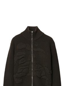 Burberry EKD-embossed ribbed-knit jacket - Bruin