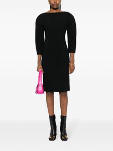 Versace rounded midi dress - Zwart