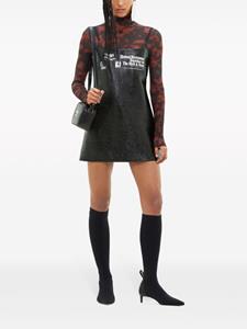 Courrèges Mini-jurk met textuur - Zwart