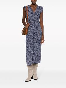 ISABEL MARANT Gilya ruched midi dress - Blauw