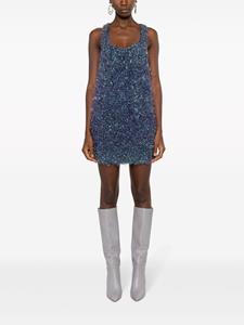 ISABEL MARANT tinsel-embellished knitted minidress - Paars