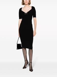 Elisabetta Franchi wool-blend midi dress - Zwart