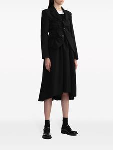 Black Comme Des Garçons pleat-detail sleeveless midi dress - Zwart