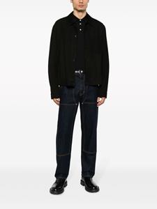 DONDUP long-sleeve wool-blend polo shirt - Zwart